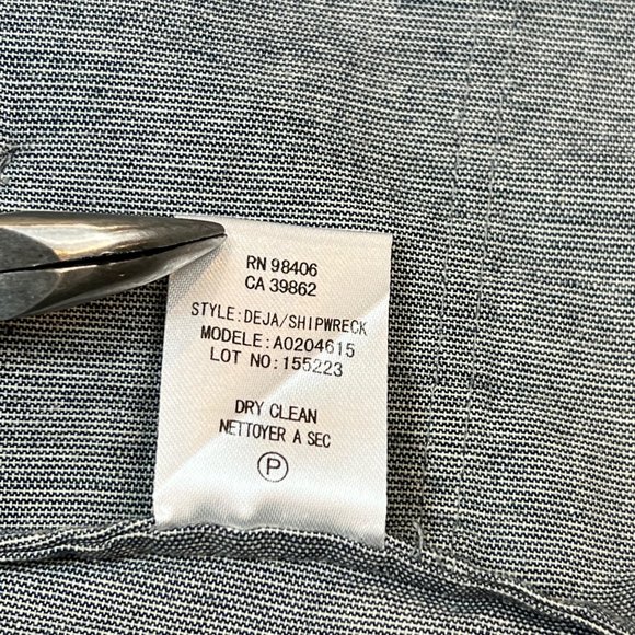 Theory Chambray Deja Shipwreck Grey Shirt Dress Size 8 - Picture 12 of 15